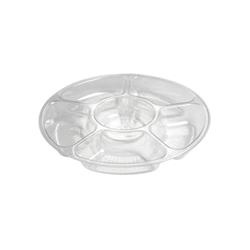 3521-cl Pe 12 In. 6 Compartment Tray, Clear - Pack Of 12