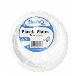 5154w Pe 6 In. Plastic Plate, White - Pack Of 1200