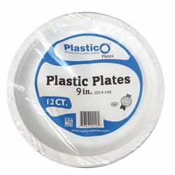 5256 Pe 9 In. Plastic Plate, White - Pack Of 720