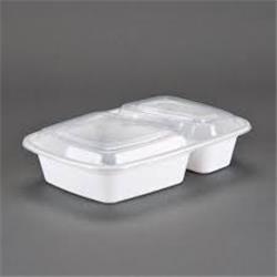 Mc2850w 6 X 8.5 X 2 In. 2-compart Container With Trans Lid - White, 3 Set Of 50