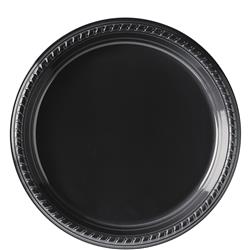 Solo Cup Ps15e-0099 Pe 10.25 In. Round Plastic Plate, Black - Pack Of 500