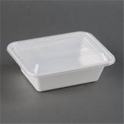 54tpw 5 X 4 X 1.5 In. Plastic Container With Translucent Lid - White, 3 Per Set - Set Of 50