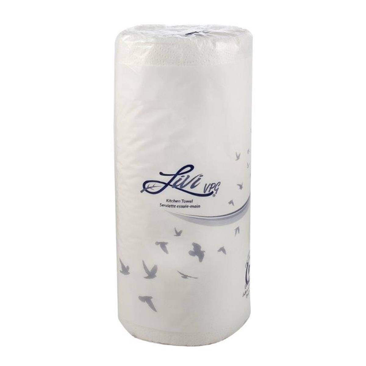 41504 Pec Livi 2ply 85 Sheet Hard Roll Towel, White - Pack Of 30