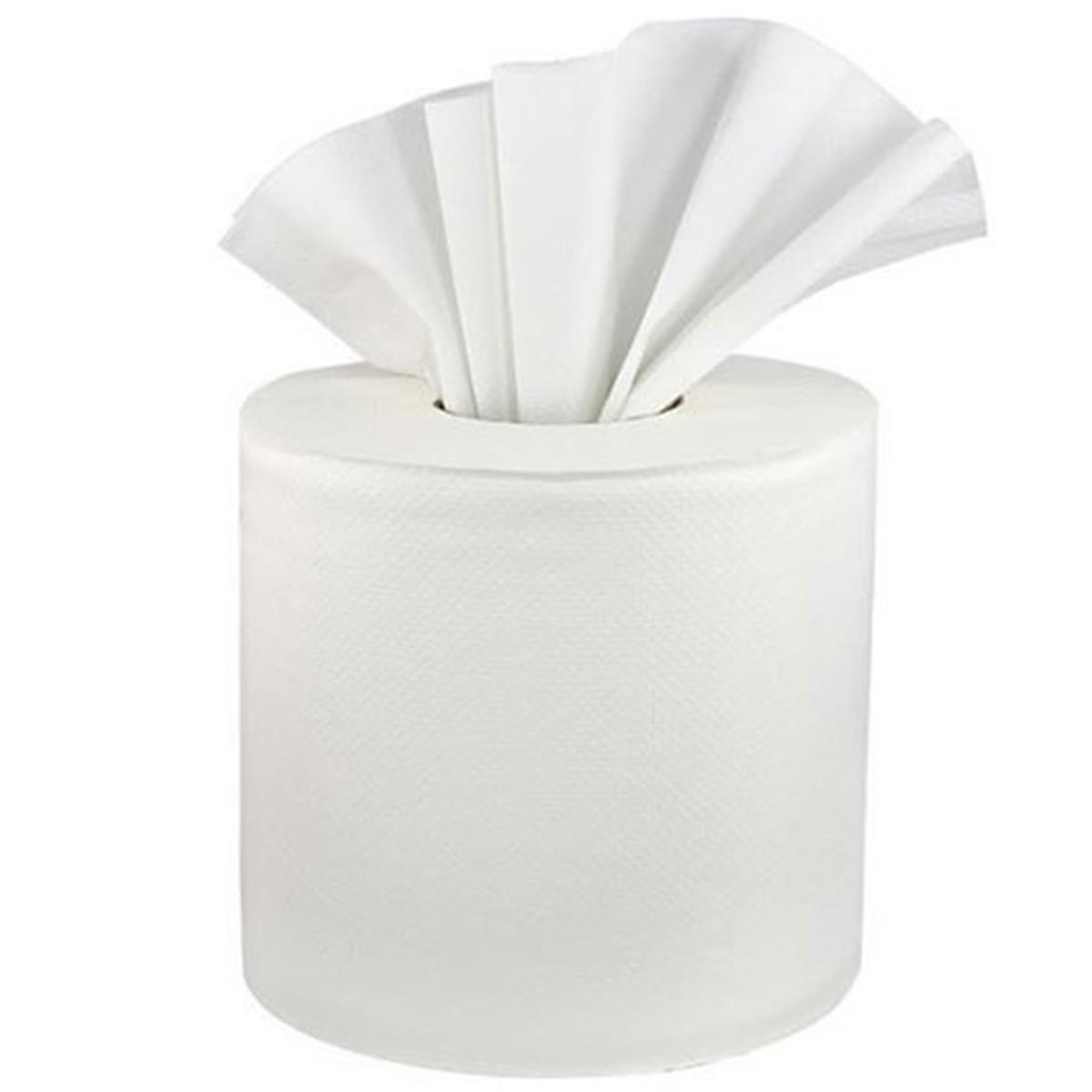 45507 Pec 8 In. X 600 Ft. White 2 Ply Center Pull Towel - Pack Of 6