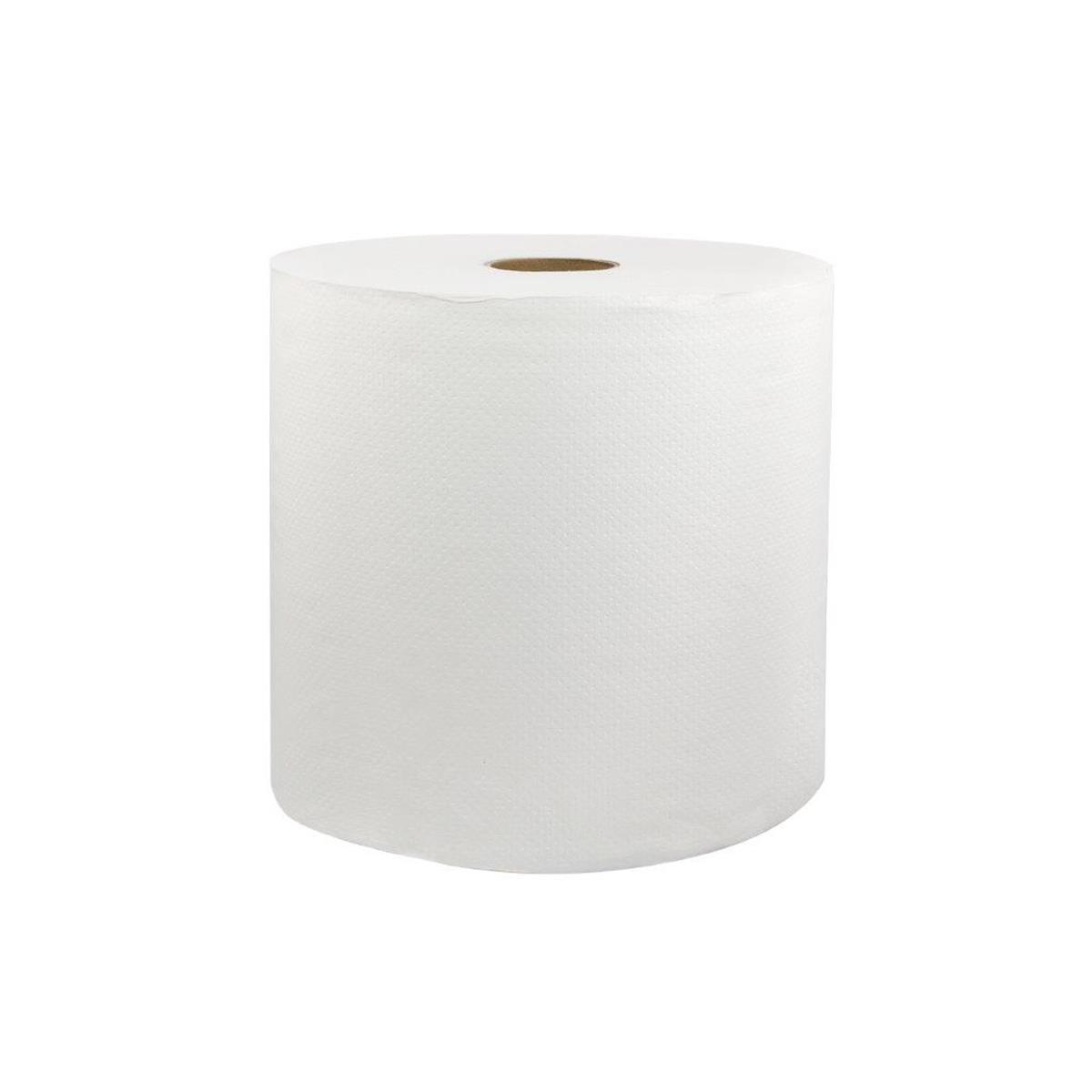 46529 Pec 8 X 800 In. White Hard Wound Roll Towels - Pack Of 6