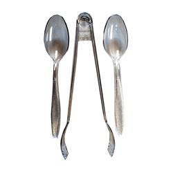 7 In. Clear Tong With Teaspoon - Pack Of 100