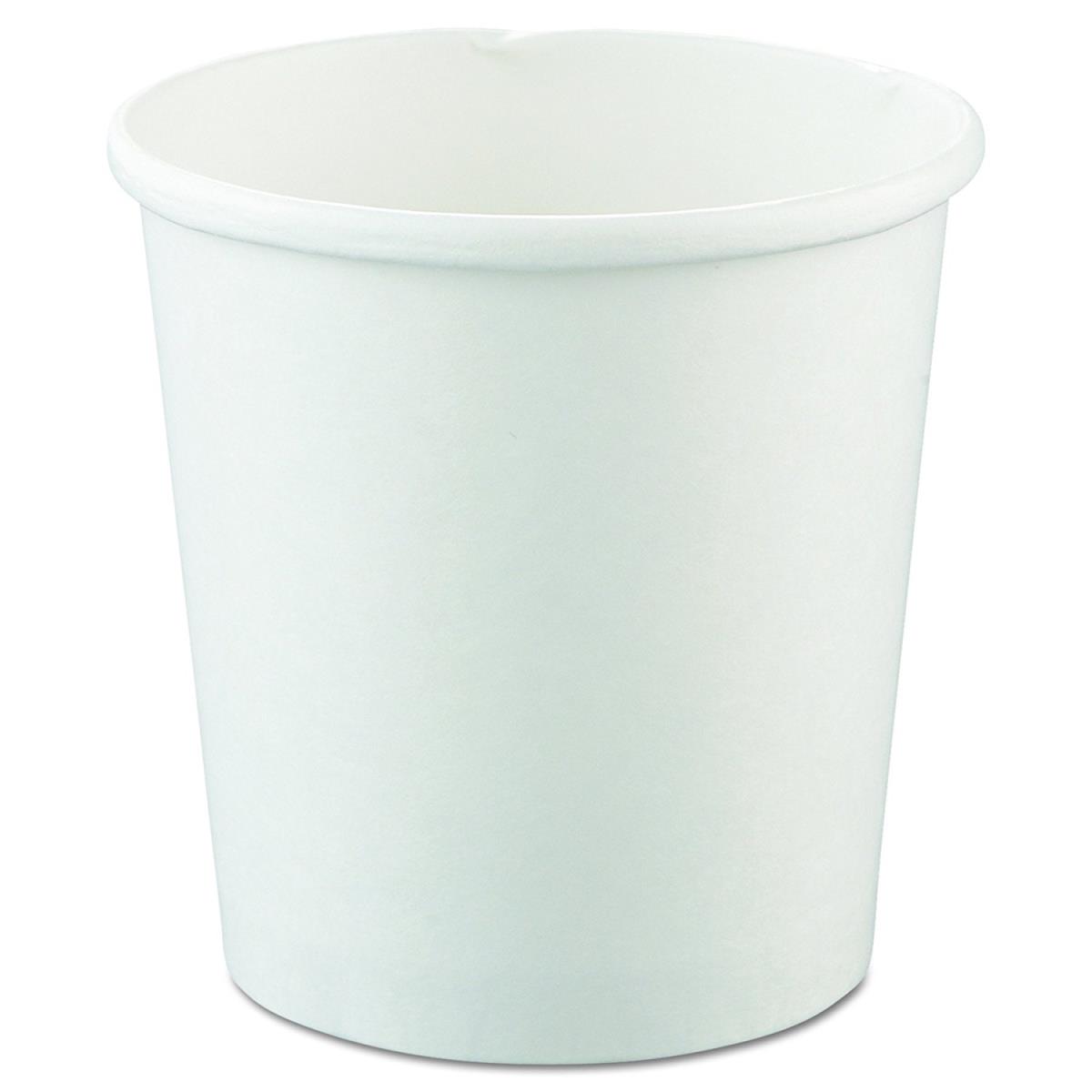 Solo Cup H4165-2050 Pe 16 Oz White Double Poly Paper Food Container - Pack Of 500