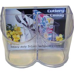 Mpi13616 Pe Clear Sovereign Cutlery Caddy - Pack Of 6