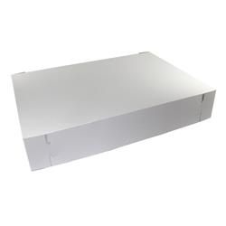 28205b-261 Pe 2 Piece White Bakery Box With Kraft Interior, 28 X 20 X 4 In. - Pack Of 25