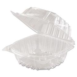 66cl 6 X 6 X 3 In. Hinge Plastic Container - Clear