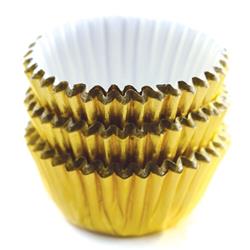 Bcsg 1 X .5 In. Mini Foil Disposable Baking Cup - Gold, Set Of 40