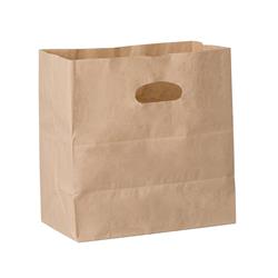 84245 Pec Kraft Die Cut Handle Shopping Bag, 11 X 6 X 1 In. - Pack Of 500