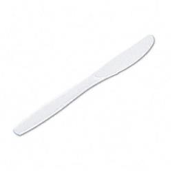 Medk 6.25 In. Disposable Medium Weight Plastic Knives - White Case Of 1000