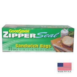 Webster Gds48ss35 Pe 6.5 X 5.5 In. Good Sense Zipper Seal Sandwich Bag, Clear - Case Of 1680