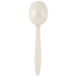 11924a Pe Heavy Weight Polypro Soup Spoon, Almond