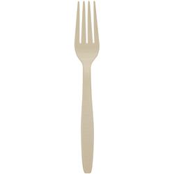 11921a Pe Heavy Weight Polypro Fork, Almond