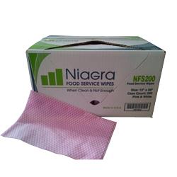 Nfs200 Pe 13 X 20 In. Food Service Wipe, Pink & White