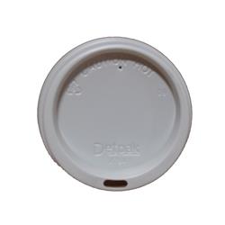 V784s0001 Pe 8 Oz Smooth Dome Lid For Hot Cup, White