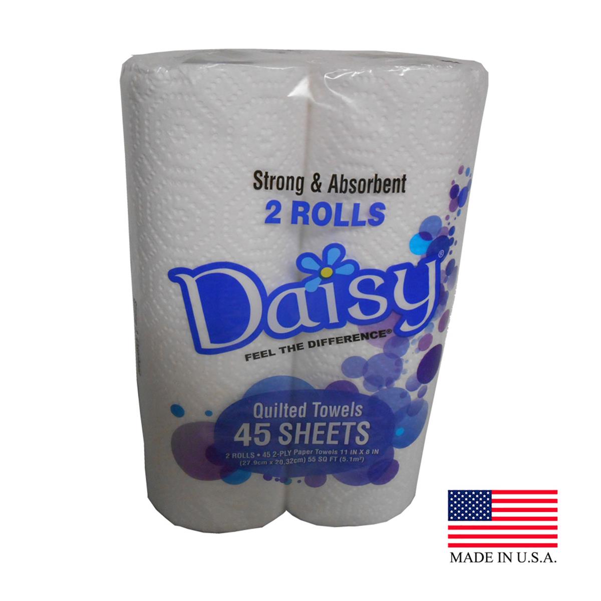 60552 Pe 2 Ply 45 Sheet Daisy Kitchen Roll Towel, White - Case Of 16 - 2 Per Pack