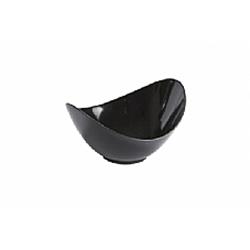 Bmovalb 1.5 Oz Disposable Mini Oval Heavy Plastic Bowl & Black, 24 Per Set - Set Of 12