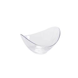 Movalc 1.5 Oz Disposable Mini Oval Heavy Plastic Bowl - Clear, Set Of 12