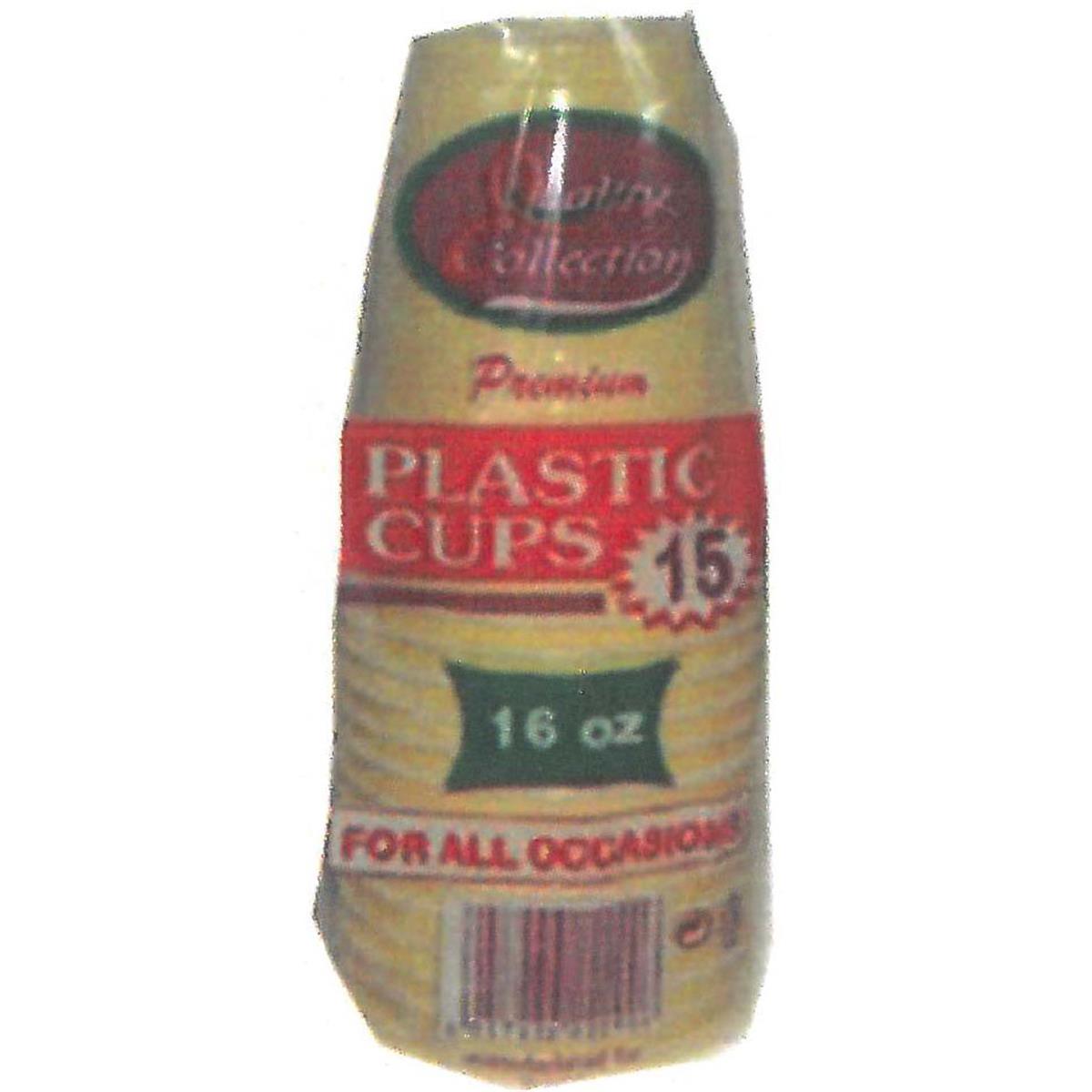 C108y Pec 16 Oz Translucent Plastic Cups, Yellow
