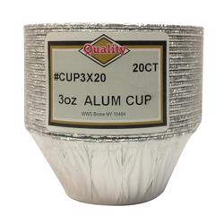 Cup3x20 Pec 3 Oz Aluminum Utility Cup, Case Of 960 - 20 Per Pack