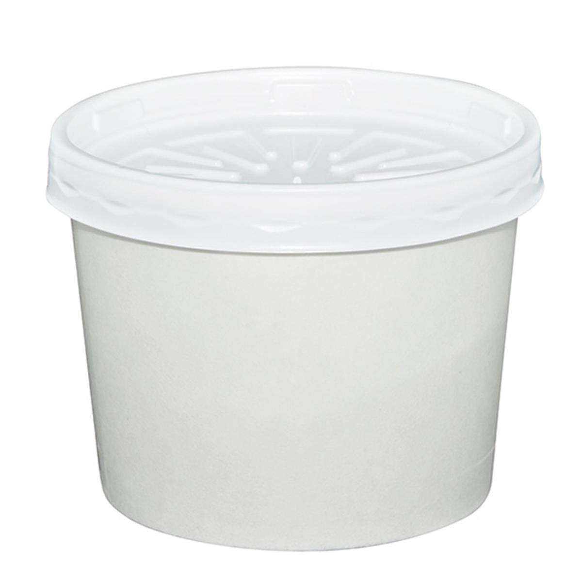 Dopaco D12rbld Pec 12 Oz Soup Container With Lid, White
