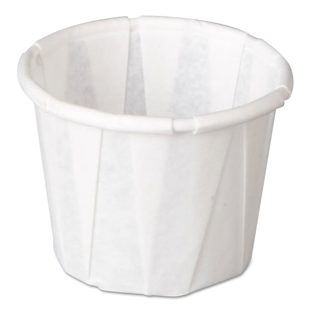 F050 Pec 0.5 Oz Pleated Portion Cup, White
