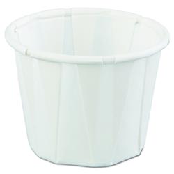 F075 Pec 0.75 Oz Pleated Portion Cup, White