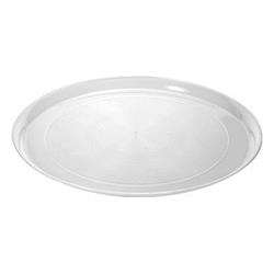 16 In. Round Hard Plastic Platter & Tray - Clear