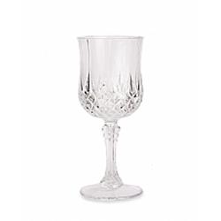 Bcrysw 8 Oz Crystal-like Hard Plastic Disposable Wine Glasses - 12 Per Set, Set Of 4