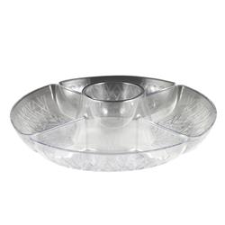 Mpi03176 Pec Clear Crystalware 5 Comparment Lazy Susan - Case Of 12