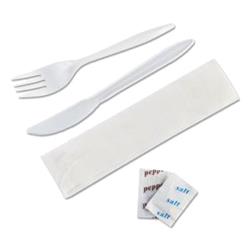 P2502pcspkit Pec Knife Salt & Pepper Packets Napkin Fork Cutlery Meal Kit - Case Of 250