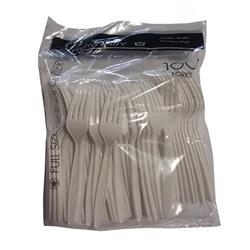 P51400wht Pec White Polybagged Fork - Case Of 1000