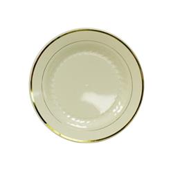 R40090gld Pec 9 In. Ivory Regal Bowl With Gold Trim - Case Of 120
