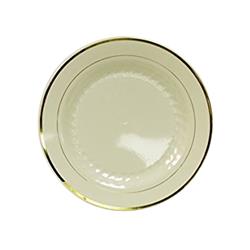 R40125gld Pec 10.25 In. Ivory Regal Bowl With Gold Trim - Case Of 120
