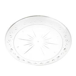 6 In. Fancy Clear Disposable Hard Plastic Plates, 12 Per Set - Set Of 20