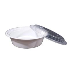 Wfb-3729 Pec White 24 Oz 7 In. Round Container With Lid - Case Of 150