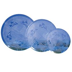 16 In. Clear Lilies Basketweave Round Tray - Case Of 24