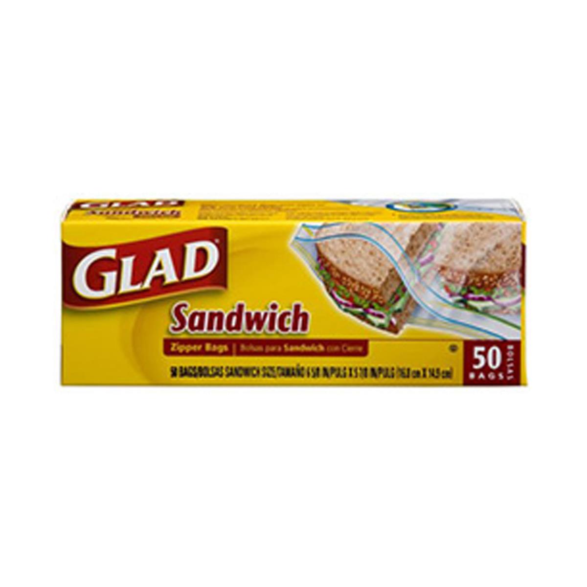 Clorox 57263 Pe Clear Zipper Glad Sandwich Bag - Case Of 600
