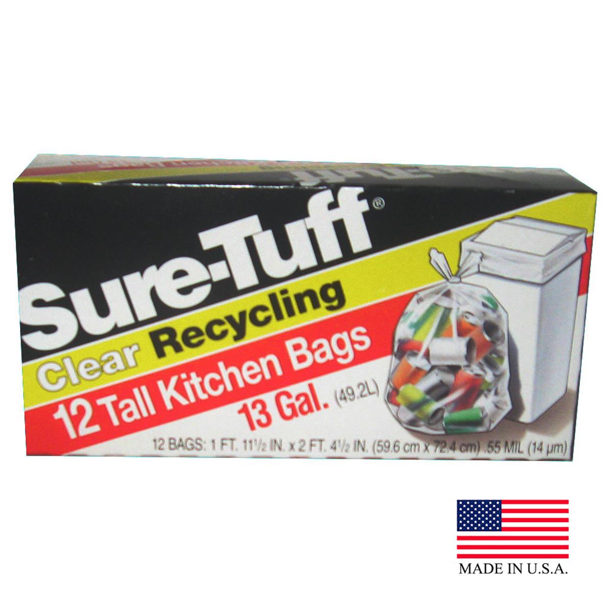 Srt24cfk12 Pe 13 Gal Clear Recycle Tall Kitchen Bag - Case Of 288