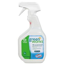Clorox 459 Pe 32 Oz Green Works Glass Surface Cleaner Commercial Solution Spray - Case Of 12