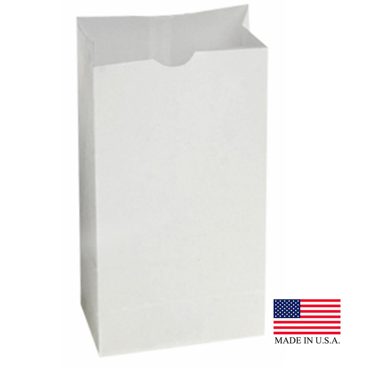 300294 Pe 5 X 3.8 X 9.68 In. White 4 Lbs Sos Double Waxed Bakery Bag - Case Of 1000