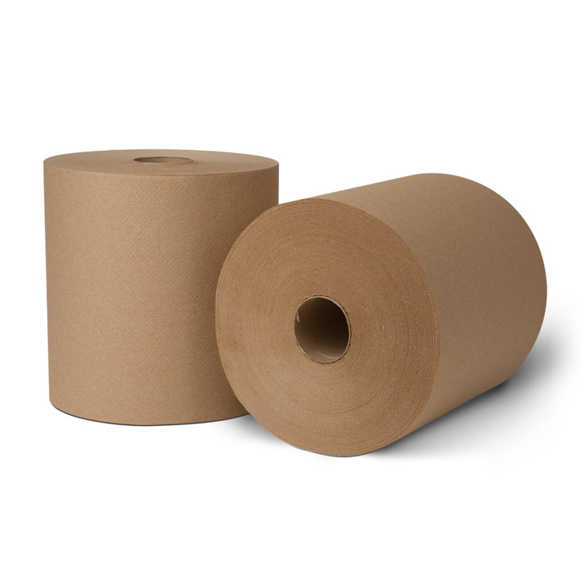 8031300 Pe 8 In. X 800 Ft. Natural Ecosoft Green Seal Unbleached Roll Towel - Case Of 6