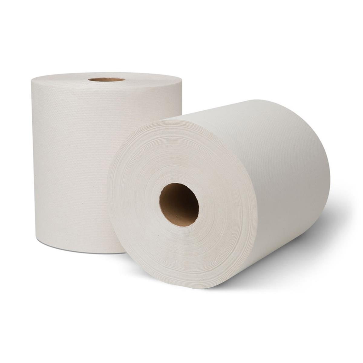 8031600 Pe 8 In. X 630 Ft. White Ecosoft Controlled Roll Towel - Case Of 6