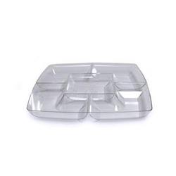 Sq12156 Pe 12 In. Clear Simply Squared Chip & Dip Tray - Case Of 12