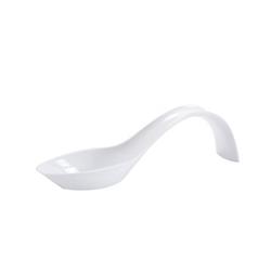 Bcrspoon 5 In. Disposable Mini Heavy Plastic White Crescent Spoon, 24 Per Set & Set Of 24
