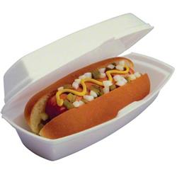 Yth100980000 R3j 7.25 X 3 X 2 In. Hotdog Hinged Foam Container, White - Case Of 504
