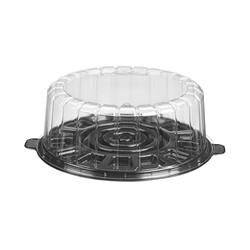 1007sbk R3j 2 Piece Open Single Layer Cake Pete Container For 7 In. Top & Base, Black - Case Of 100